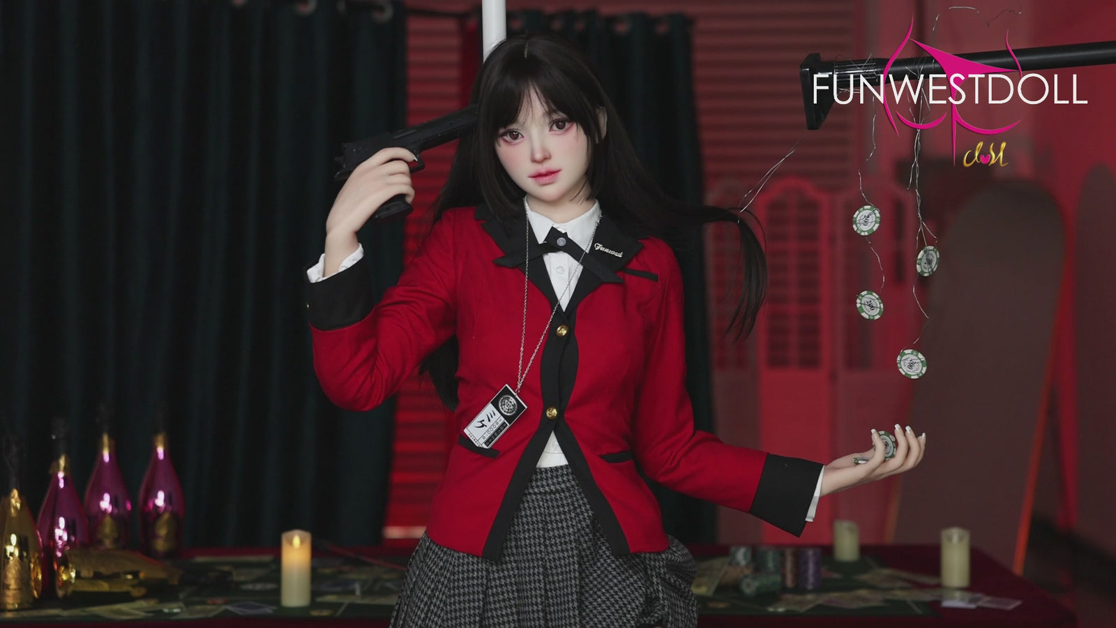 Yumeko Jabami poupée sexuelle (FunWest Doll 159cm Bonnet A #038S Silicone)