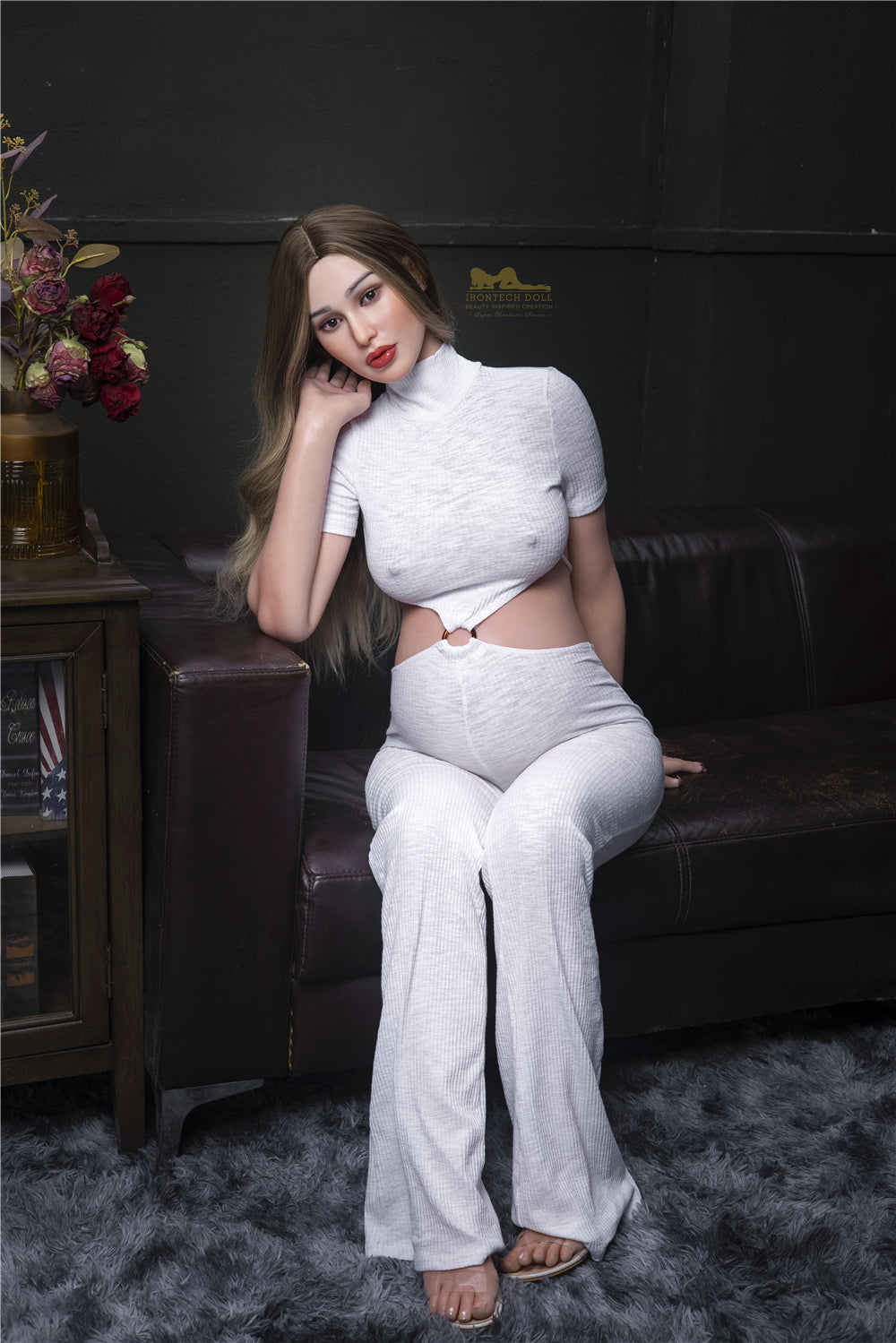 Perle enceinte poupée sexuelle (Irontech Doll 158cm D-Kupa S19 Silicone)