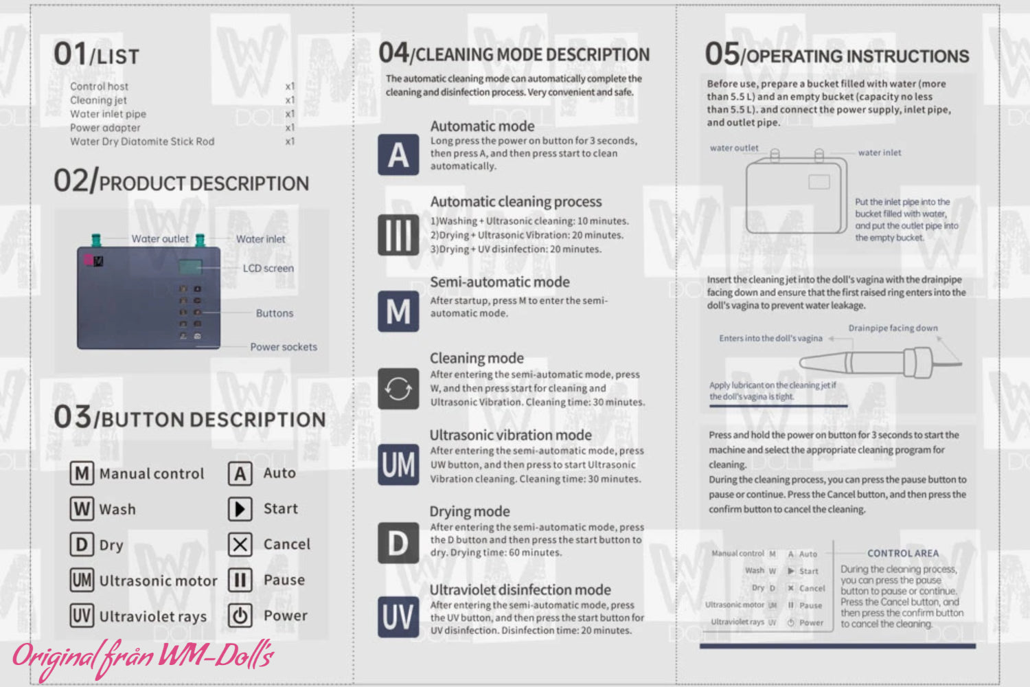 Machine de nettoyage intelligente (WM-Doll)