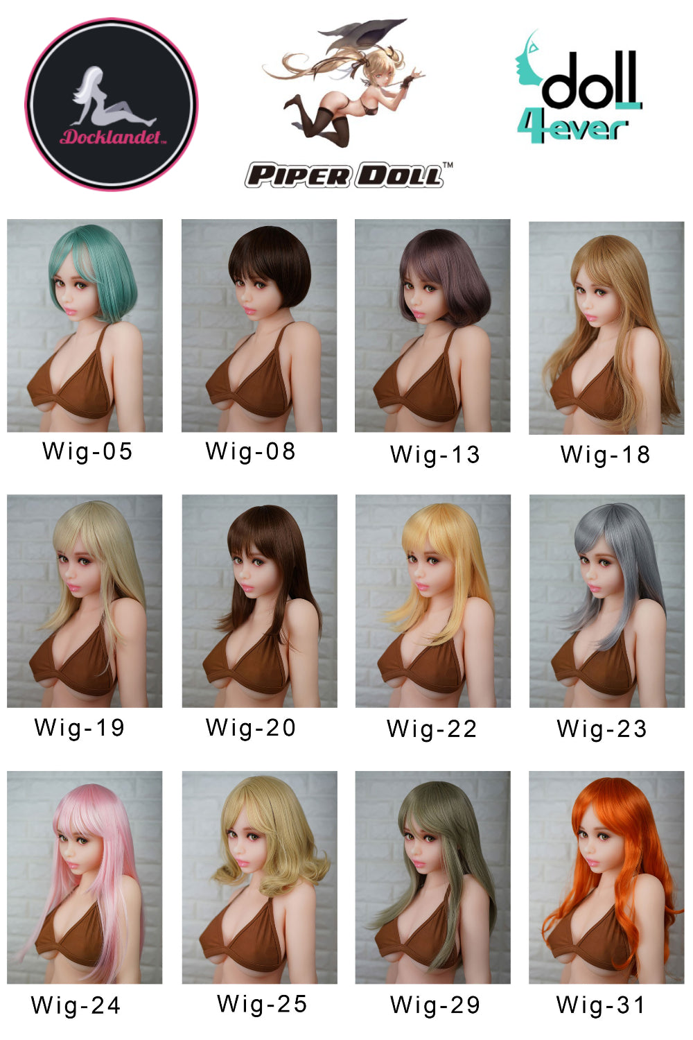 Perruque (choisissez entre 94 différents)