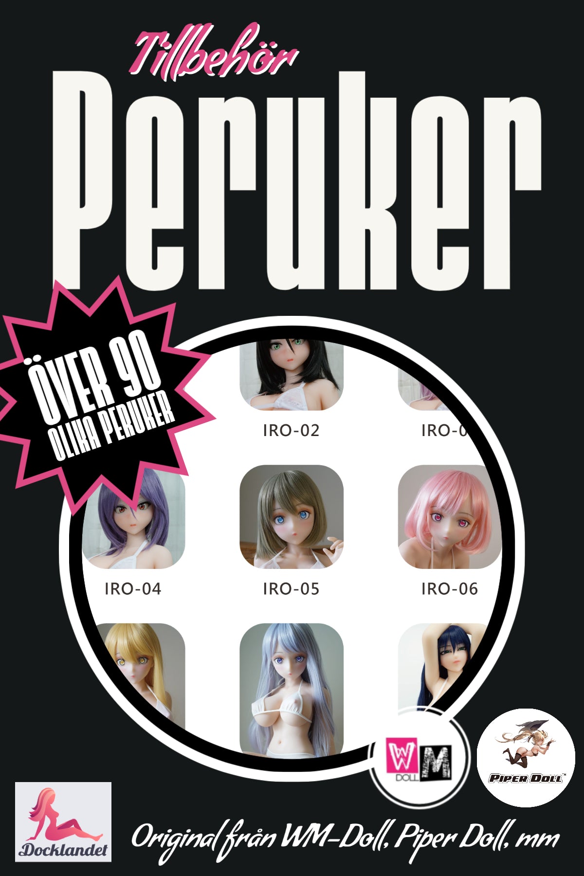 Perruque (choisissez entre 94 différents)