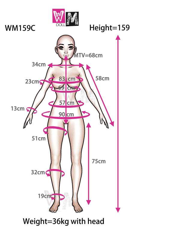 Clair poupée sexuelle (WM-Doll 159cm Cup CUP # 326 TPE)
